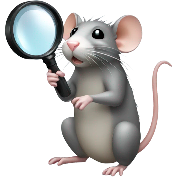 Rat with Magnifier emoji