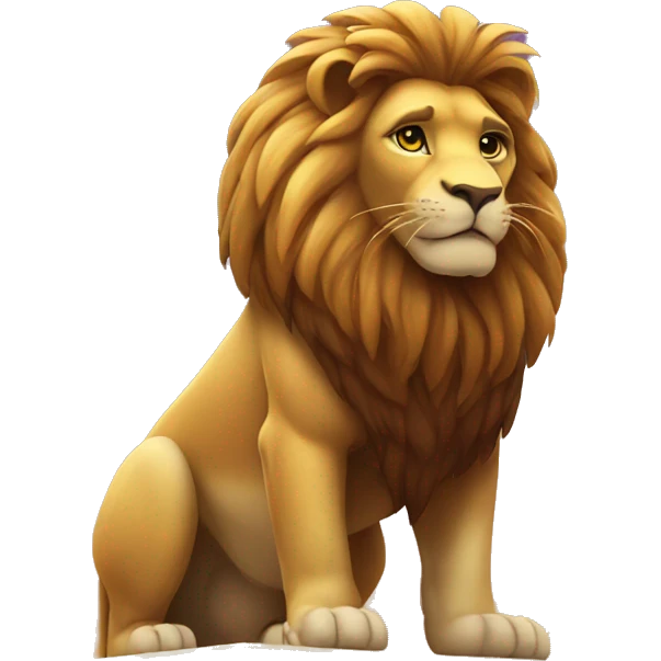Lion standing on the pyramids emoji