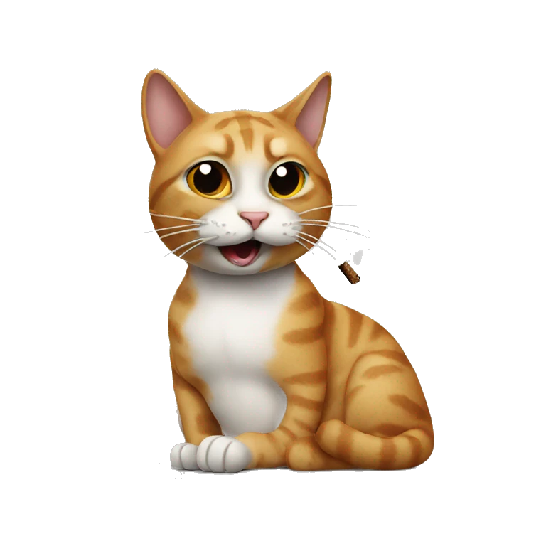 Cat smoking emoji