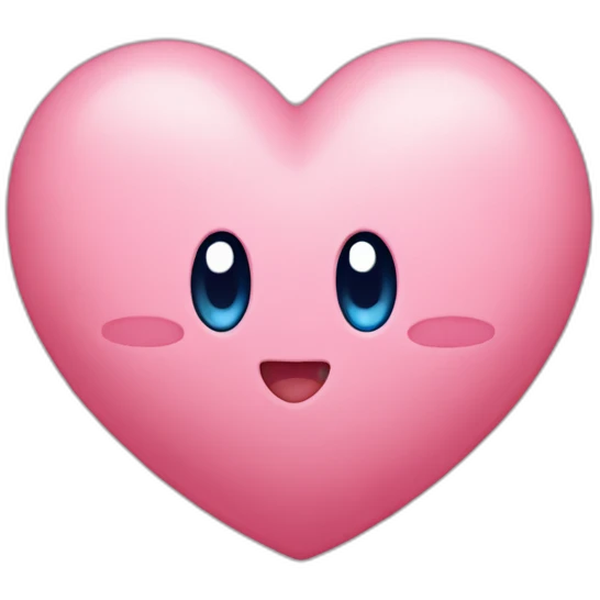 kirby in a heart emoji