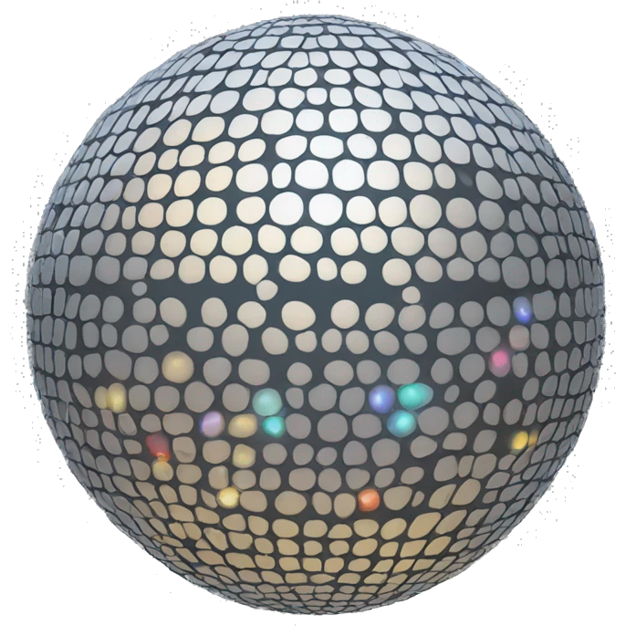 Discoball heart emoji
