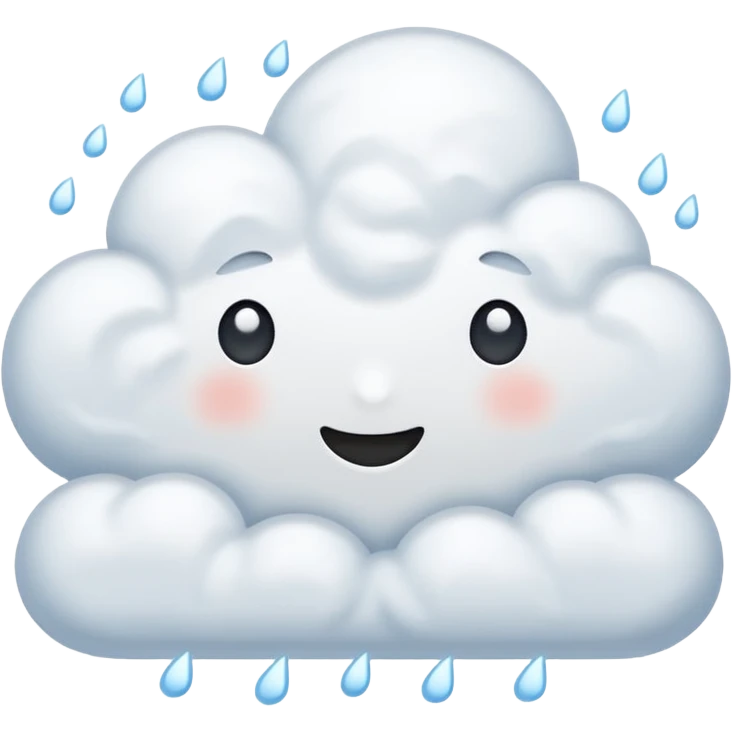 a simpel and real cloud that is snowing  emoji