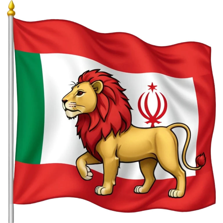پرچم ایران شیر وخورشید emoji