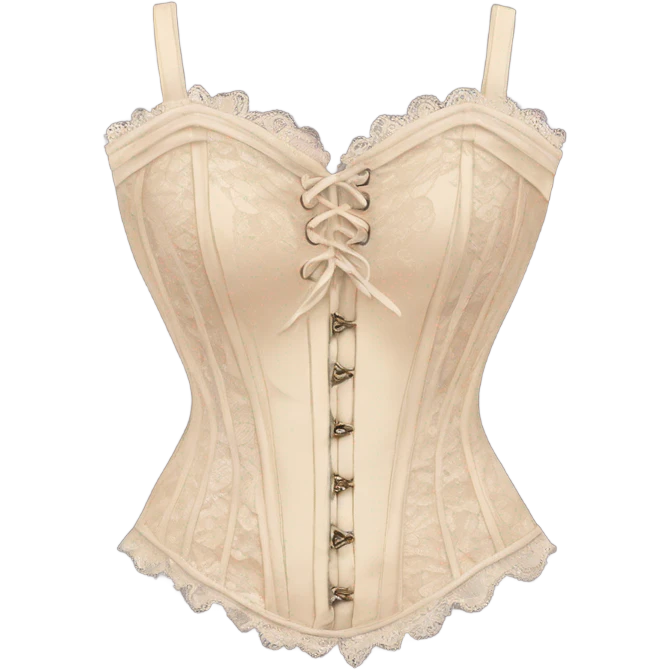Pastel beige lace corset  emoji