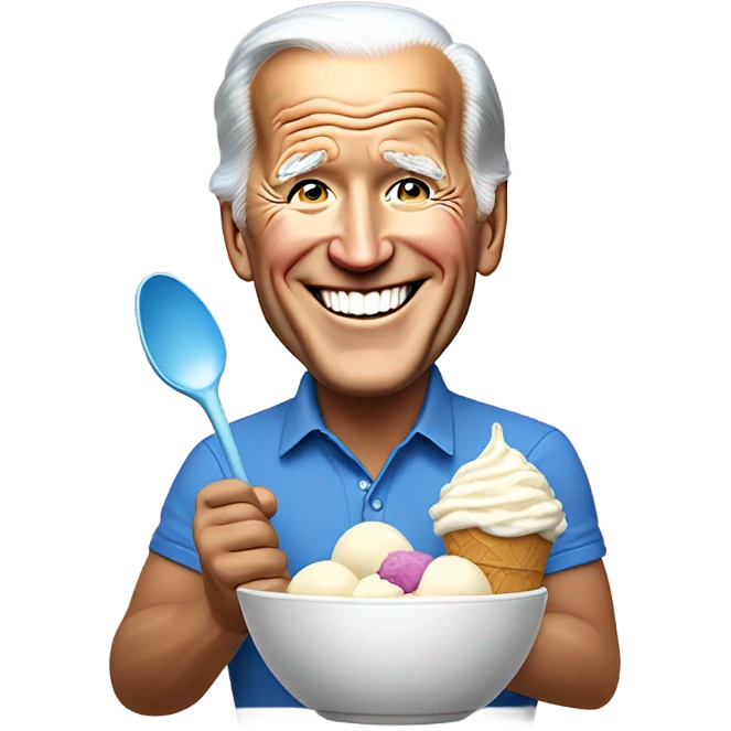 joe biden eating ice cream emoji