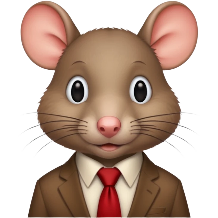 rat wearing  red tie emoji