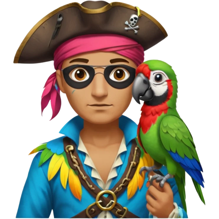 pirate and parrot emoji