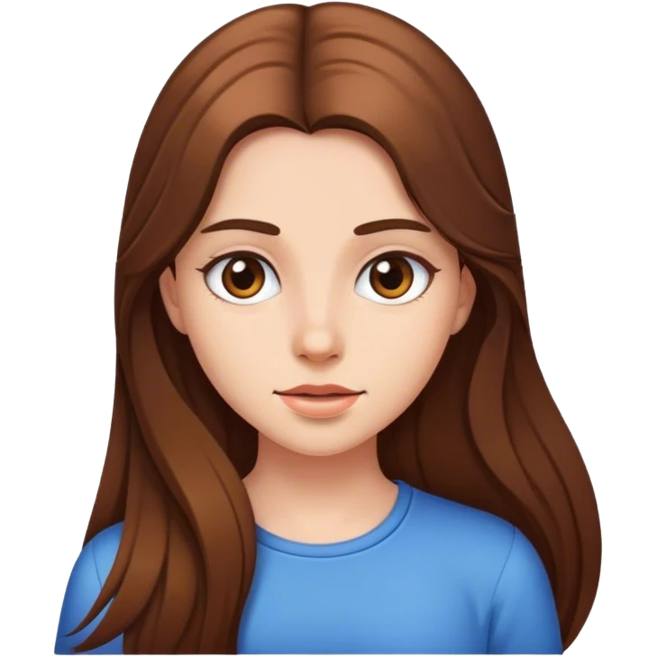 girl with long brown hair emoji