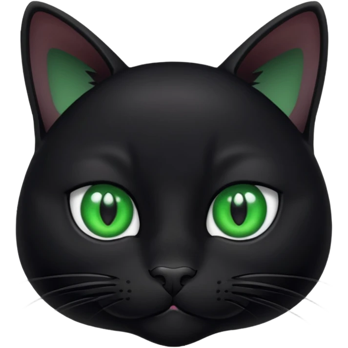 black cat side eyeing camera  emoji