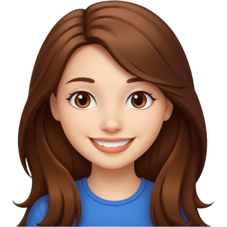 Beautiful girl Cool smile emoji