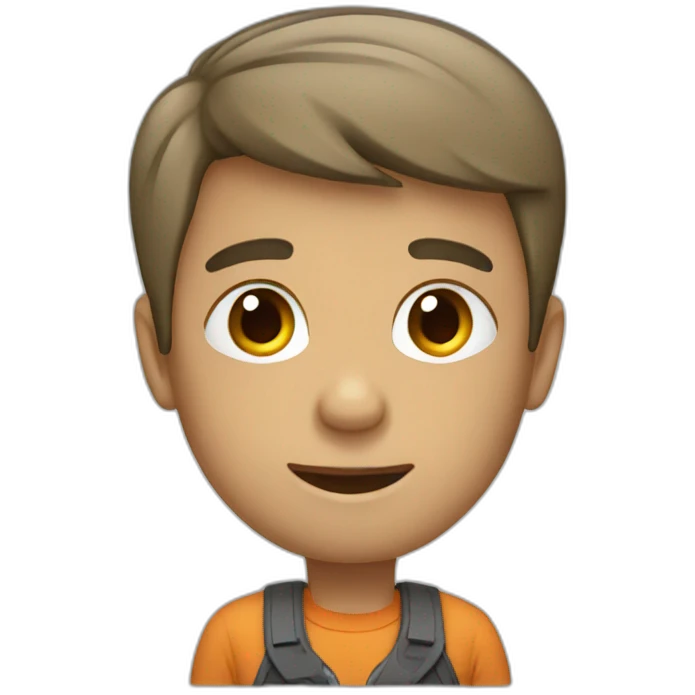MacBook with boy emoji