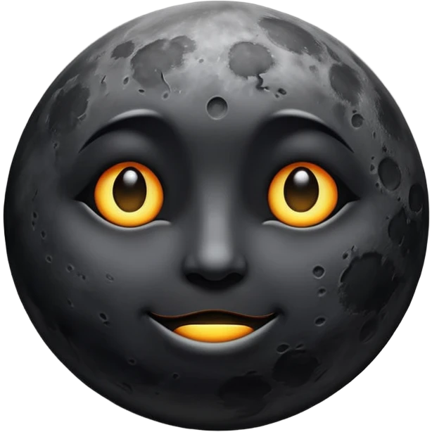 Black full moon emoji