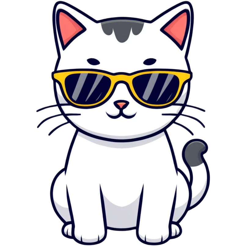 Cat with sunglasses emoji