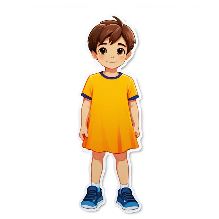 Boy with dress emoji