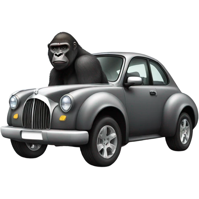 Gorilla in a coupe emoji