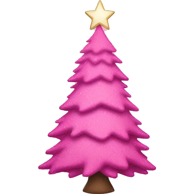 Pink Christmas tree  emoji