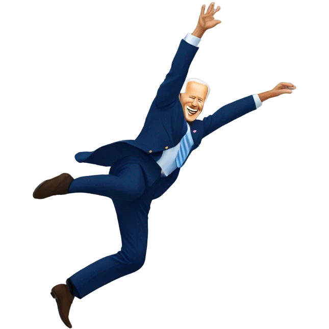 Biden doing a cartwheel  emoji