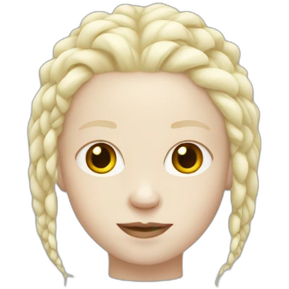 Albino with cornrow hair emoji