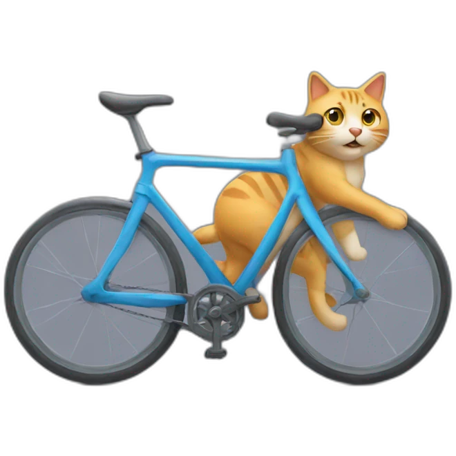 Un chat a velo emoji