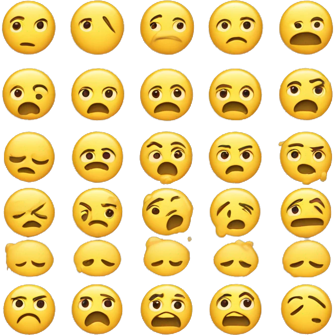 Standard yellow emoji blushing and sweating emoji