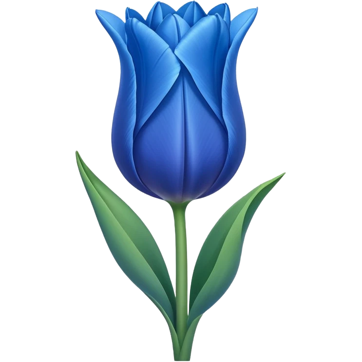 Blue tulip emoji