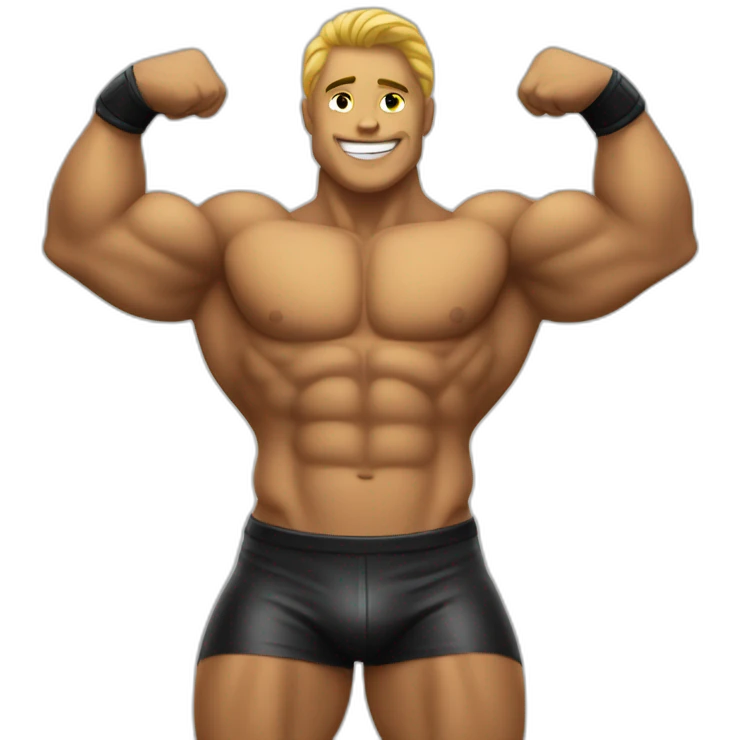 Latex bodybuilder emoji