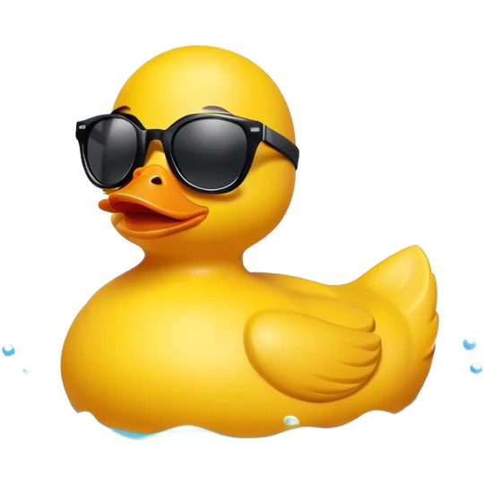Rubber duck sunglasses emoji