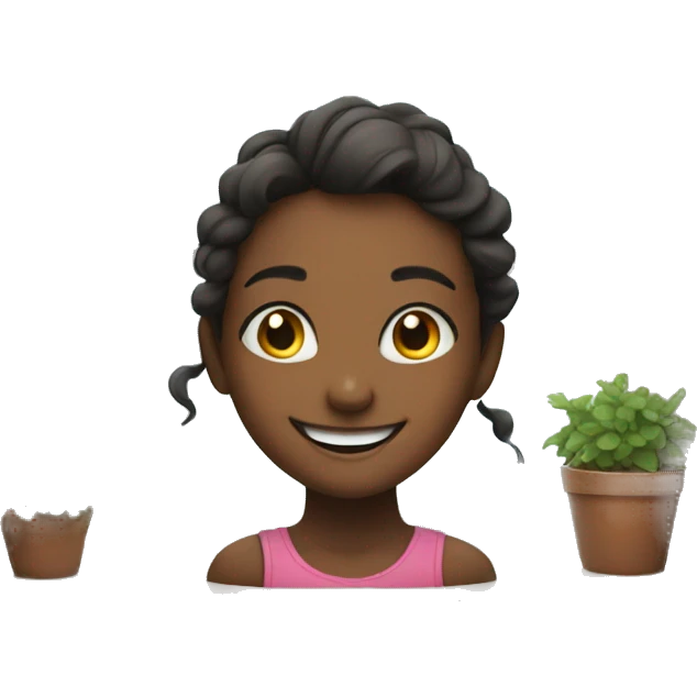 smiling girl by the window emoji