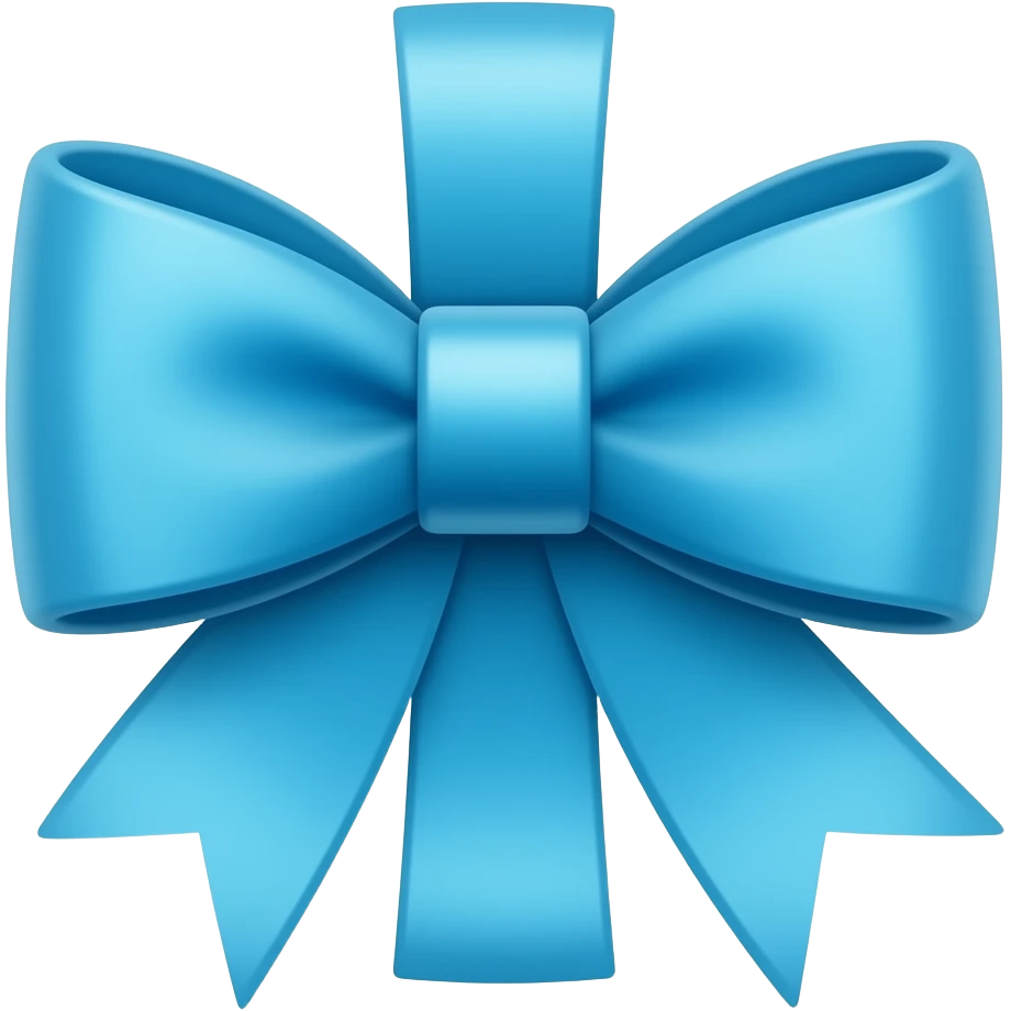 Blue bow ribbon emoji