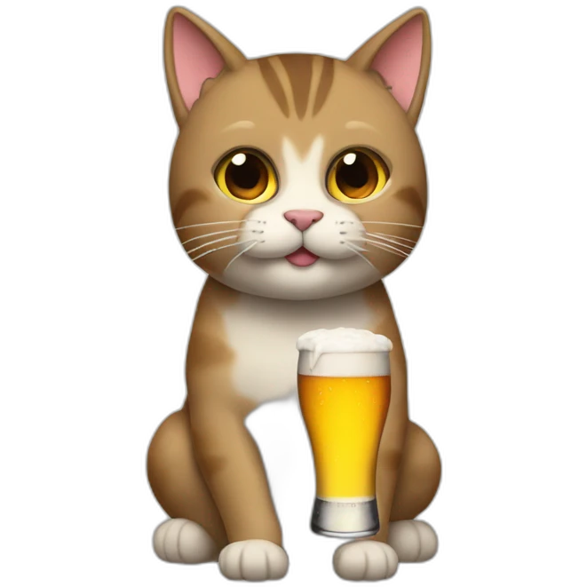 gato tomando cerveza  emoji