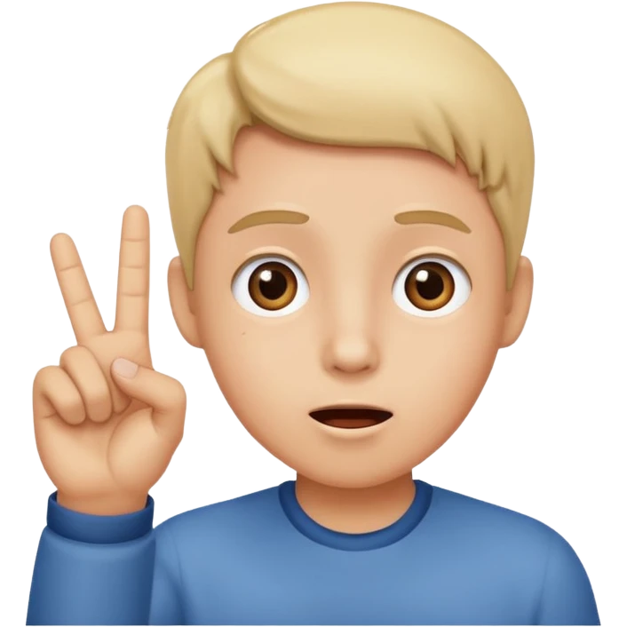 Need with holding finger up  emoji