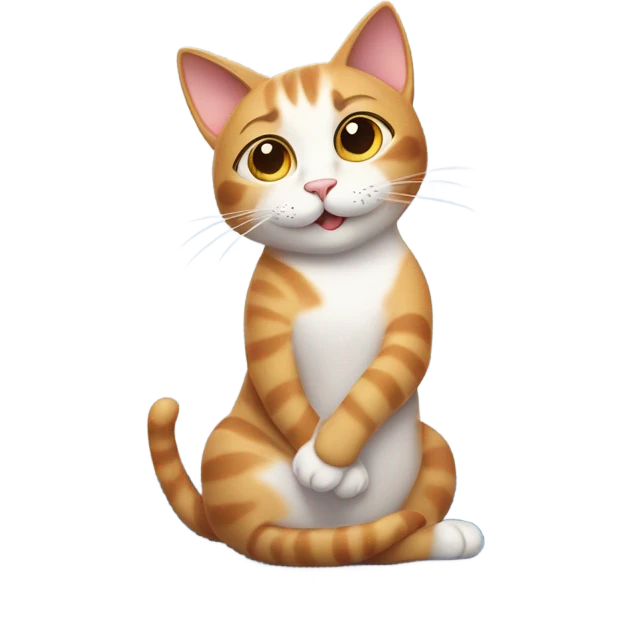 Cat doing pilates emoji