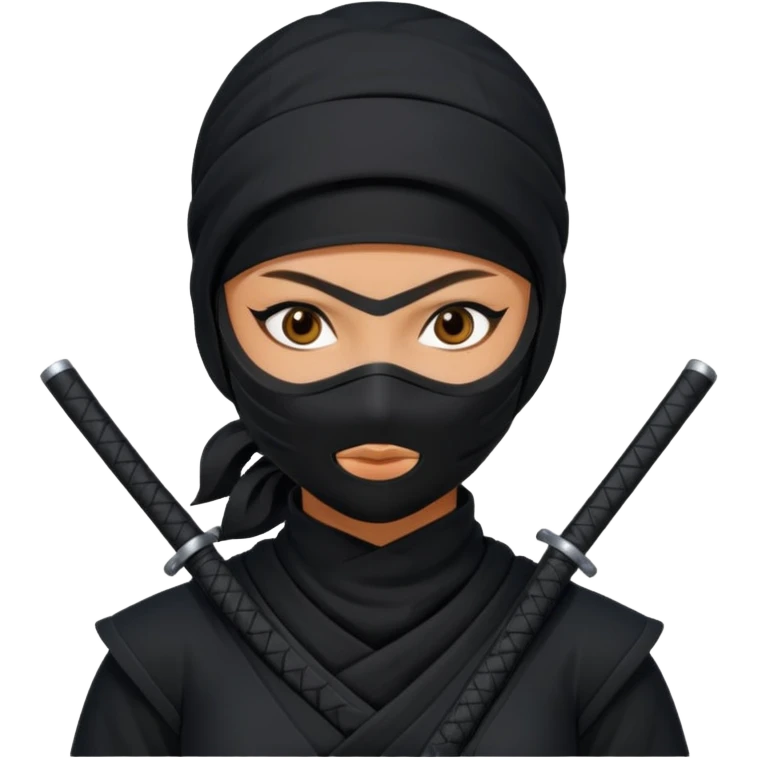 Female Ninja with mask emoji