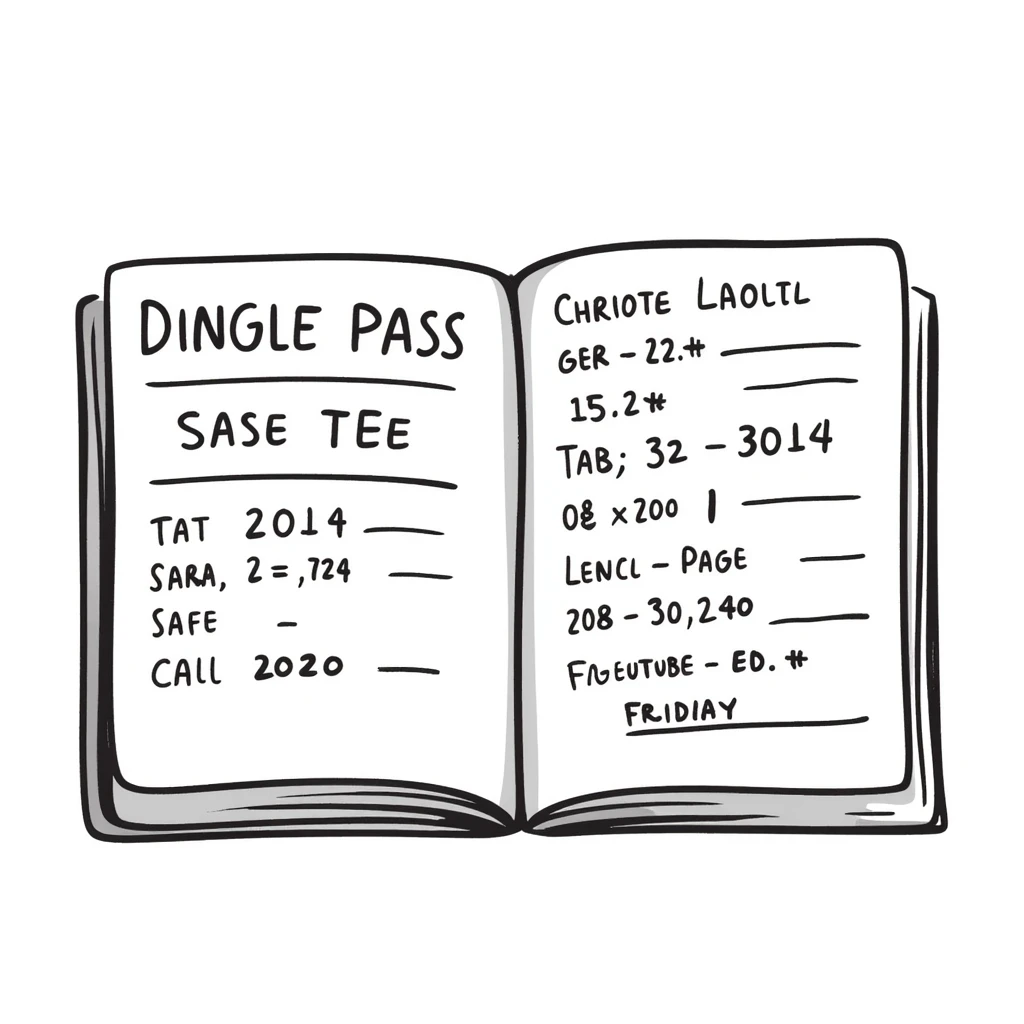 a pass book, hand drawn doodle style emoji