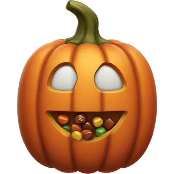Halloween pumpkin candy emoji