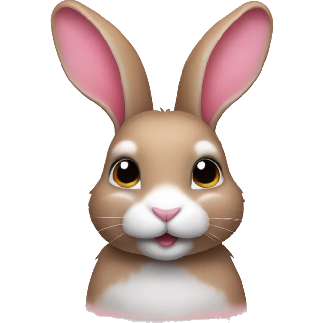rabbit pink heart emoji
