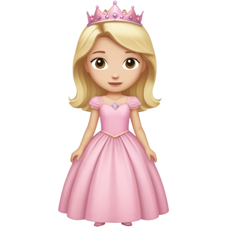 blonde princess with light pink dress emoji