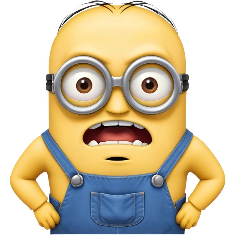 A mean nasty minion emoji