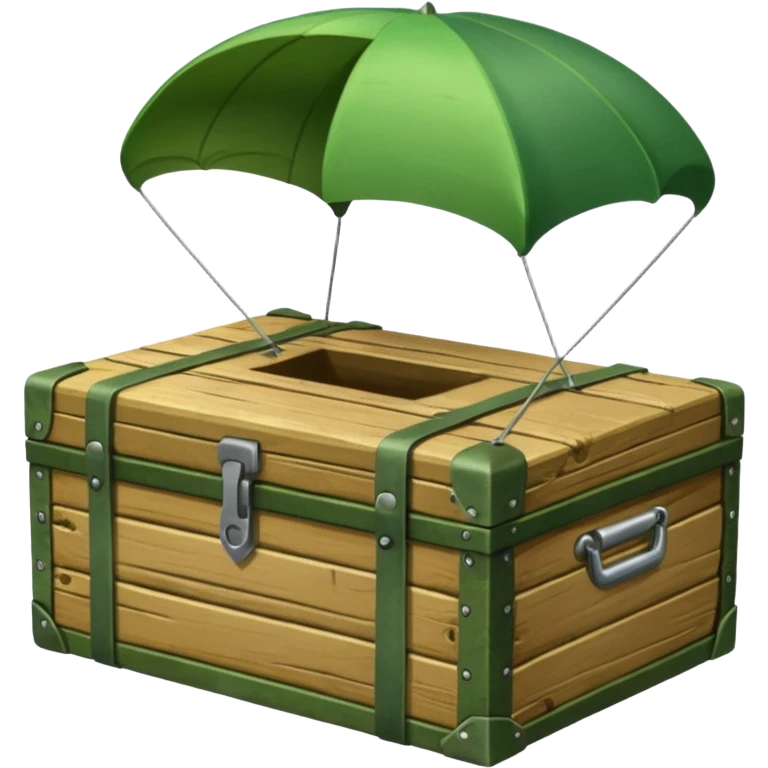 A weapon box with a parachute emoji