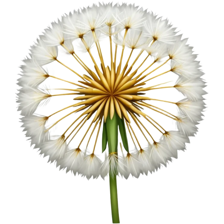Dandelion flower emoji for bio in white colour more feathers  emoji