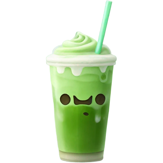 Iced matcha latte emoji