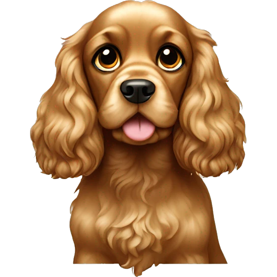 Dog cocker spaniel gold with big eyes emoji