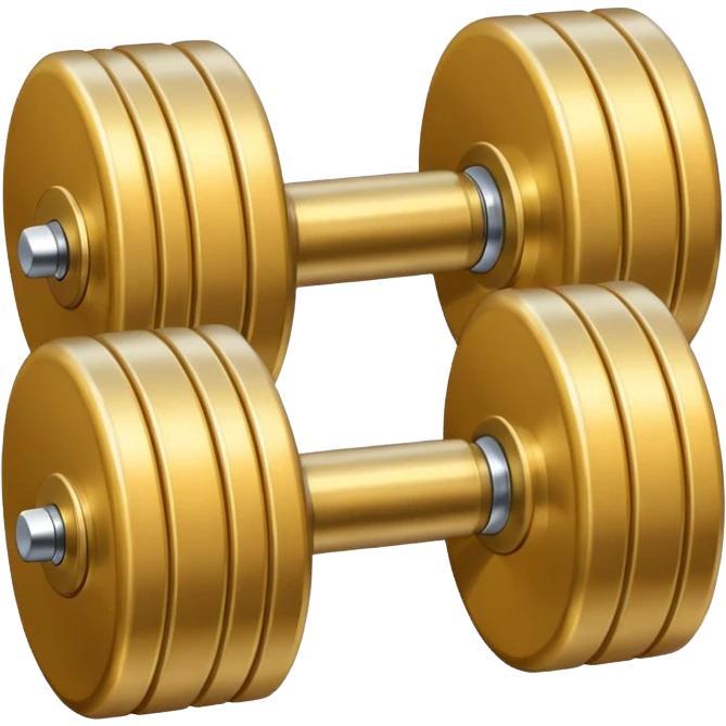 minimalist dumbbell emoji