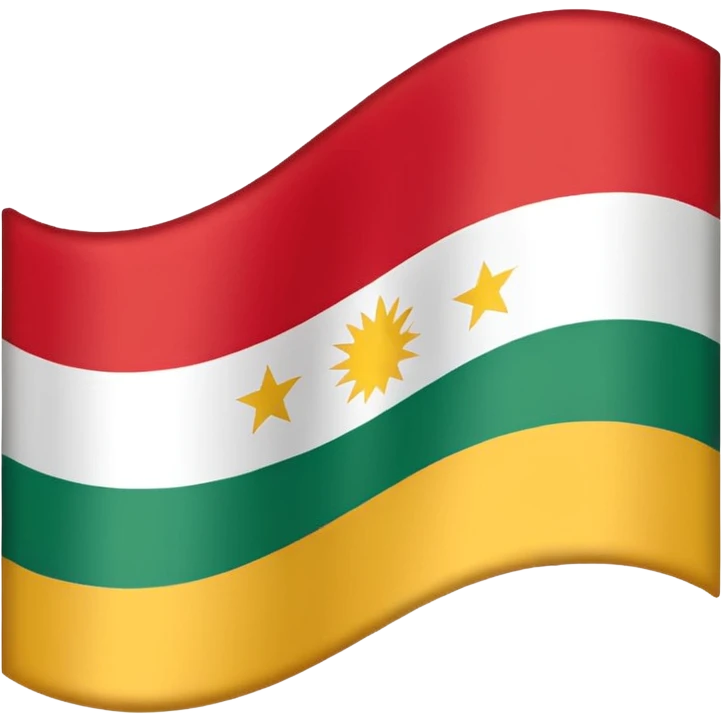 Wavy Kurdistan flag emoji emoji