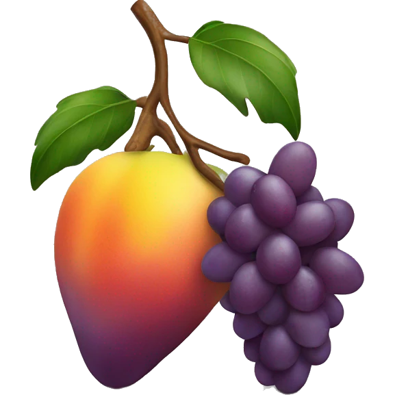 Mango loves grape emoji