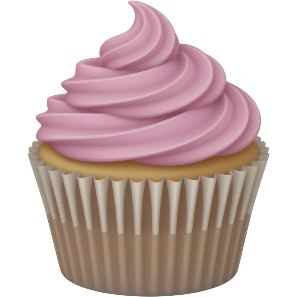 Cupcake with pink icing emoji