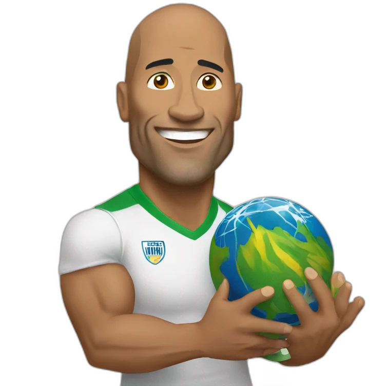 The rock holding world cup emoji