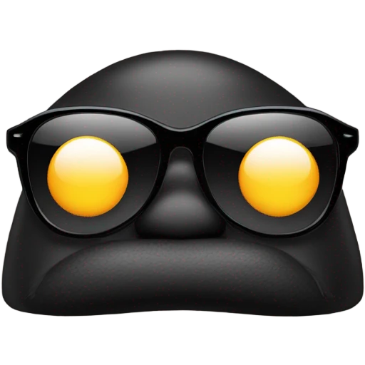 a large black man's foot with a face and sunglasses on it emoji
