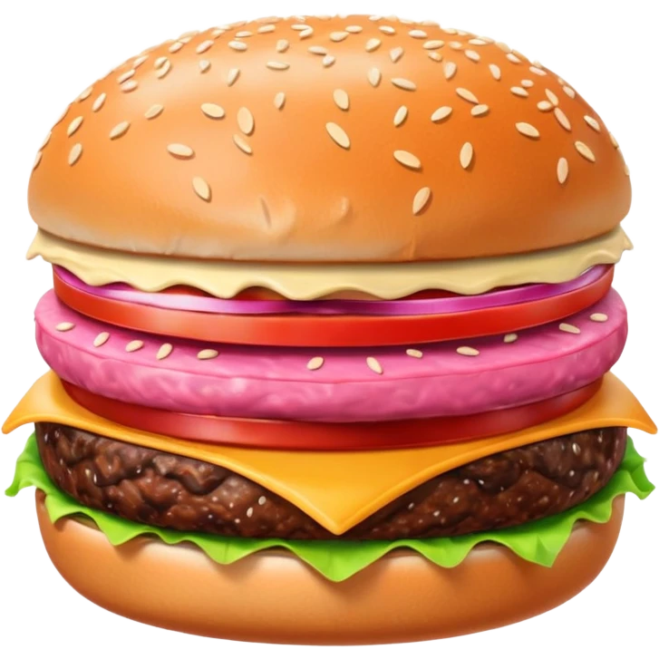 pink burger emoji