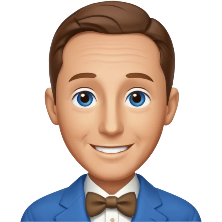 Bing Crosby with blue eyes, brown hair emoji